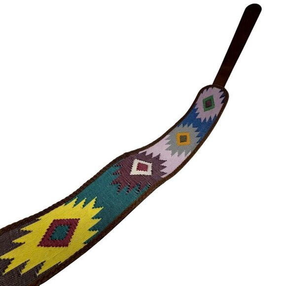 3D Belt Co. size medium Southwestern Loomed Fabric wide Belt tribal print - Picture 5 of 13